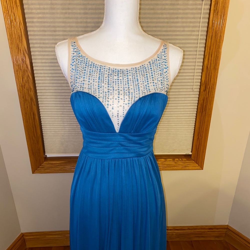 Blue Beaded Gown